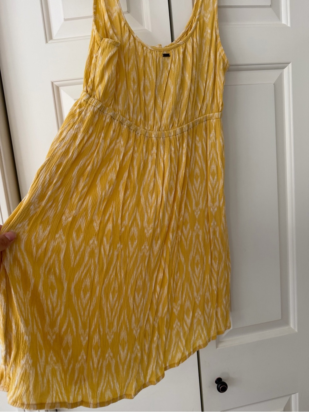 O'Neill Yellow Patterned Button-Front Mini Dress - Picture 2 of 2
